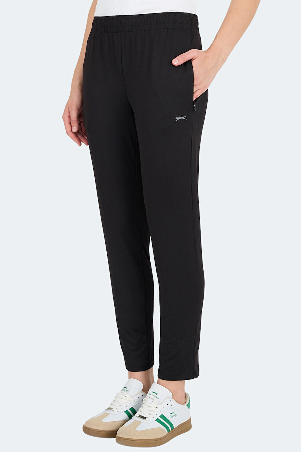 Slazenger RESCUE Kadın Fermuar Cepli Siyah Eşofman Altı