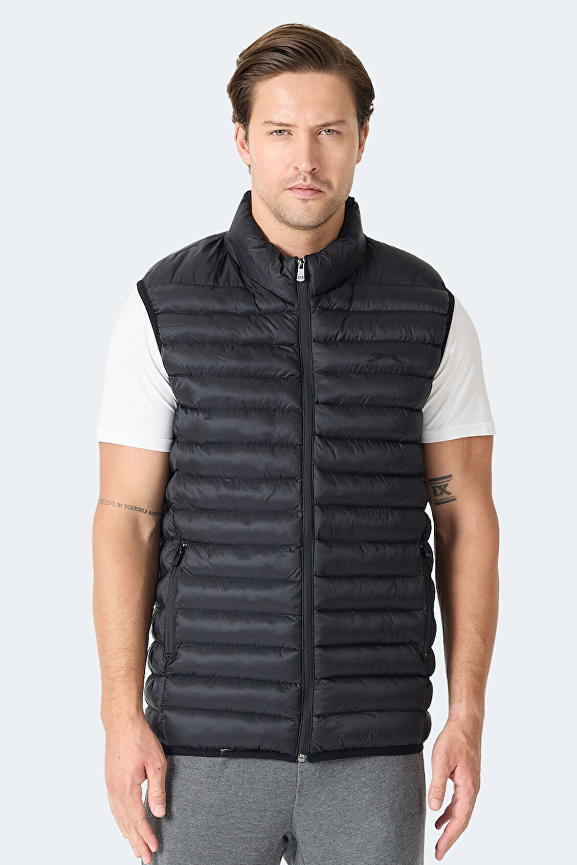 Slazenger HELIX Erkek Fermuar Cepli Siyah Mont & Kaban