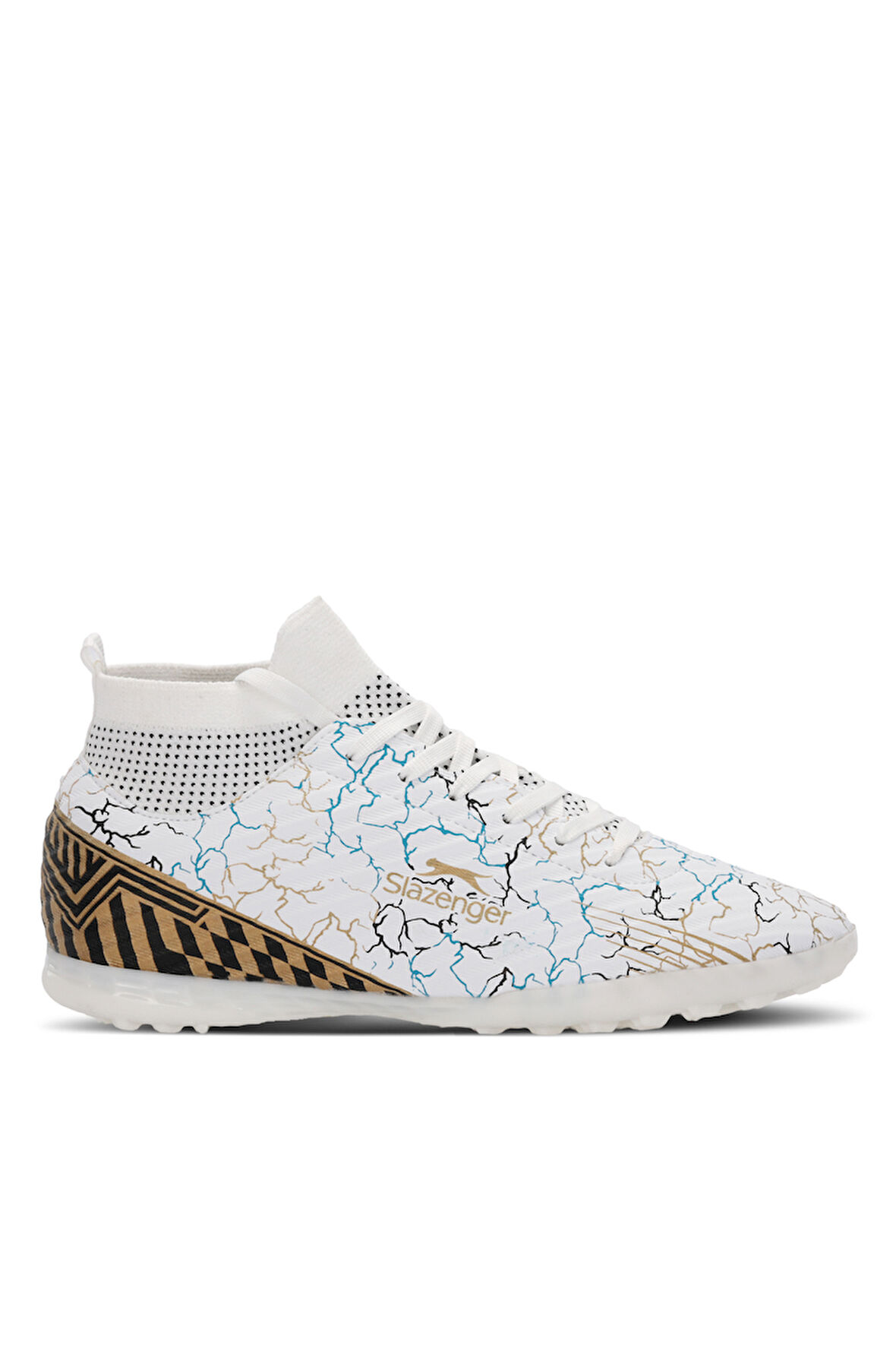 Slazenger CORNER Erkek Halı Saha Beyaz / Mavi Futbol Ayakkabısı