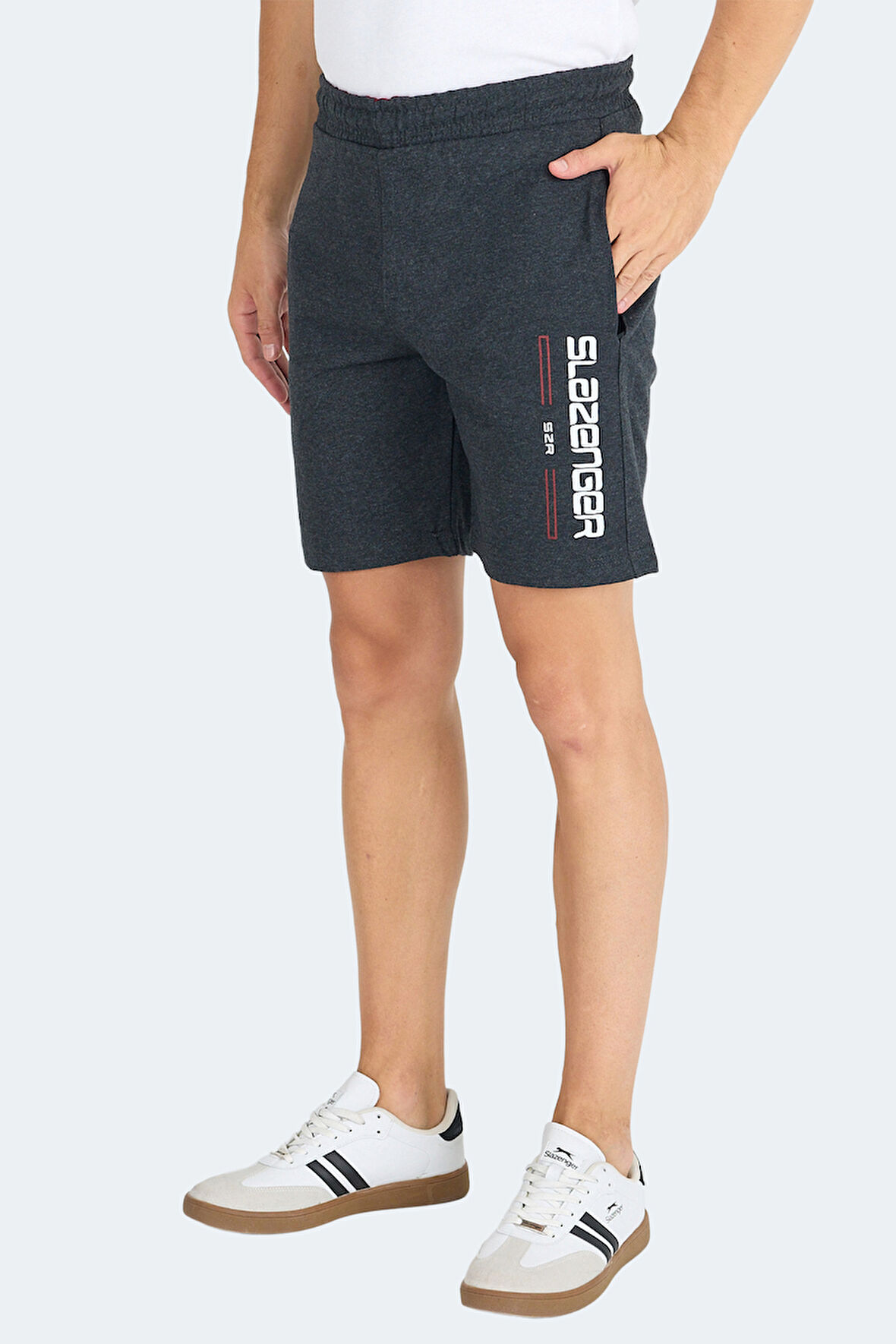 Slazenger NEBO I Erkek Cepli Koyu Gri Şort