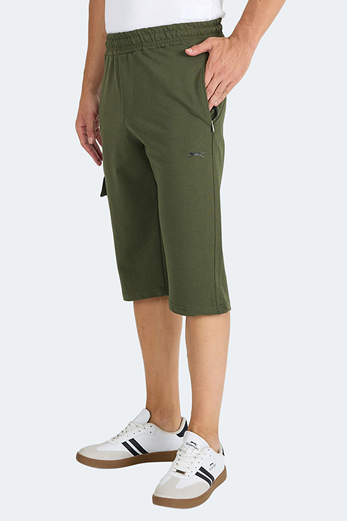 Slazenger NECK I Erkek Cepli Kapri Haki Şort