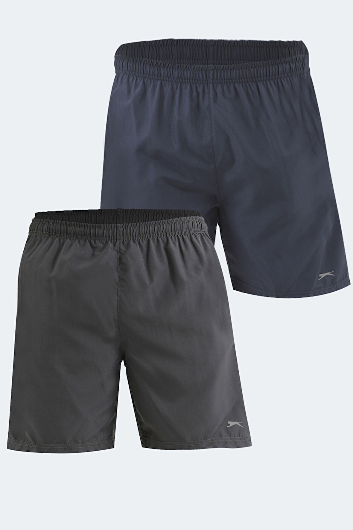 Slazenger RABI 2 li Set Erkek Cepli Deniz Şortu Koyu Gri - Lacivert Mayo