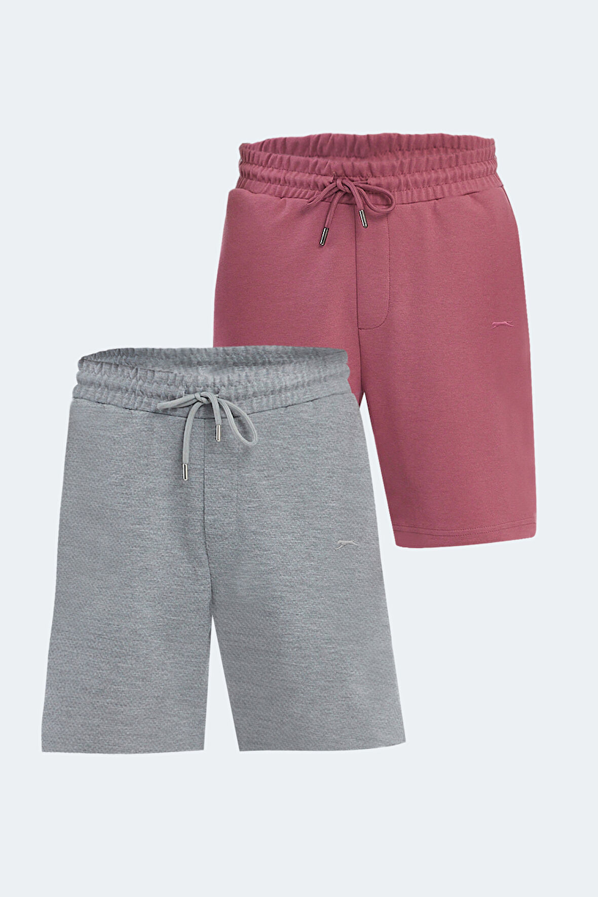 Slazenger VIRTUALLY 2 li Set Erkek  Gri -Gül Şort