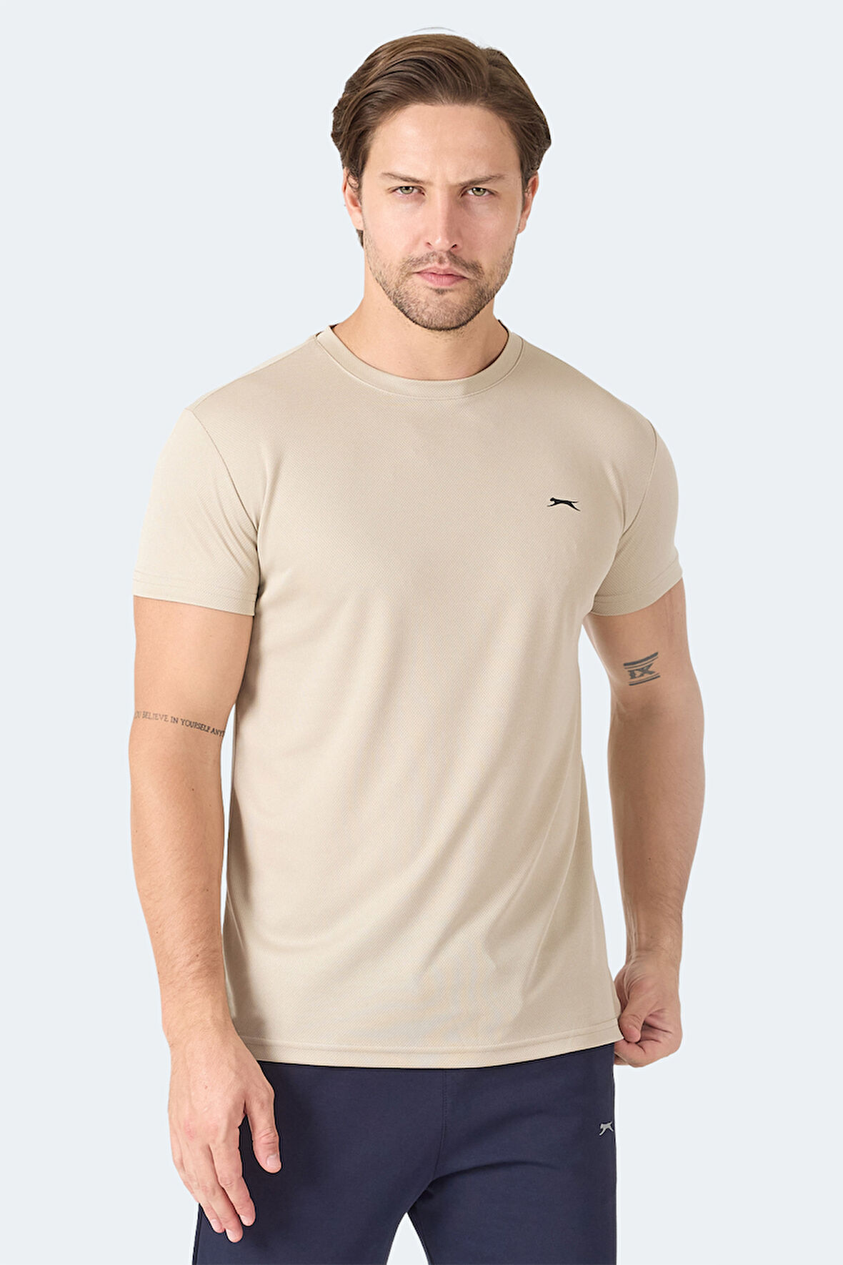 Slazenger OMAR KTN Erkek  Ekru Tişört