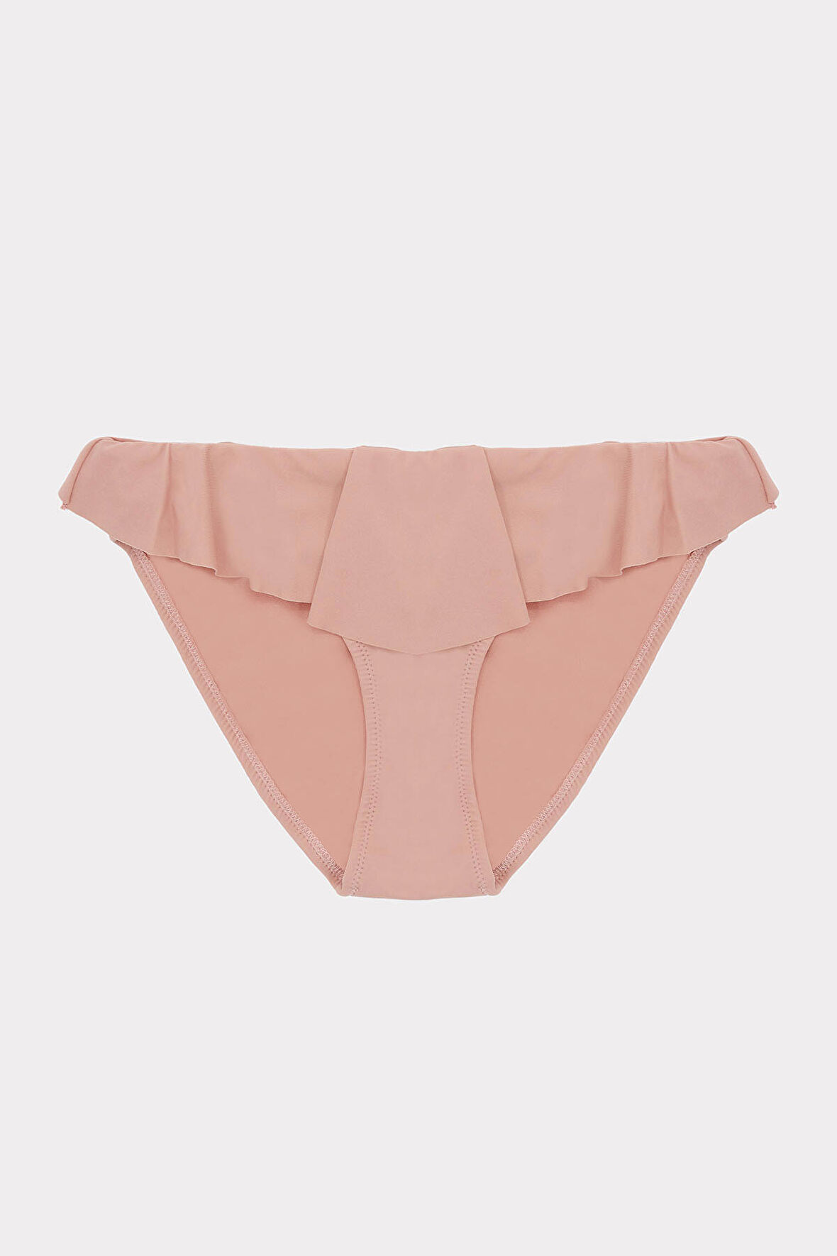 Somon Volanlı Tek Alt Bikini