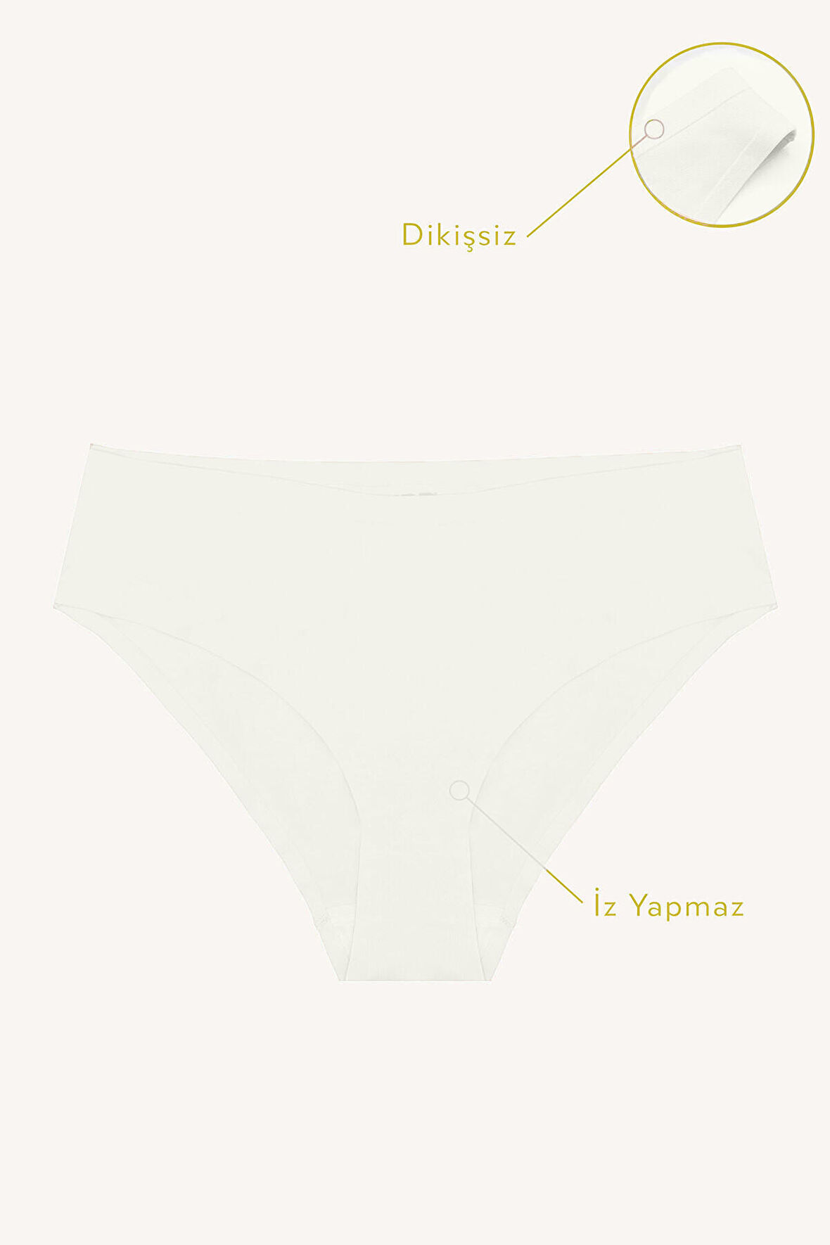 Ekru Cushy İz Yapmaz Külot