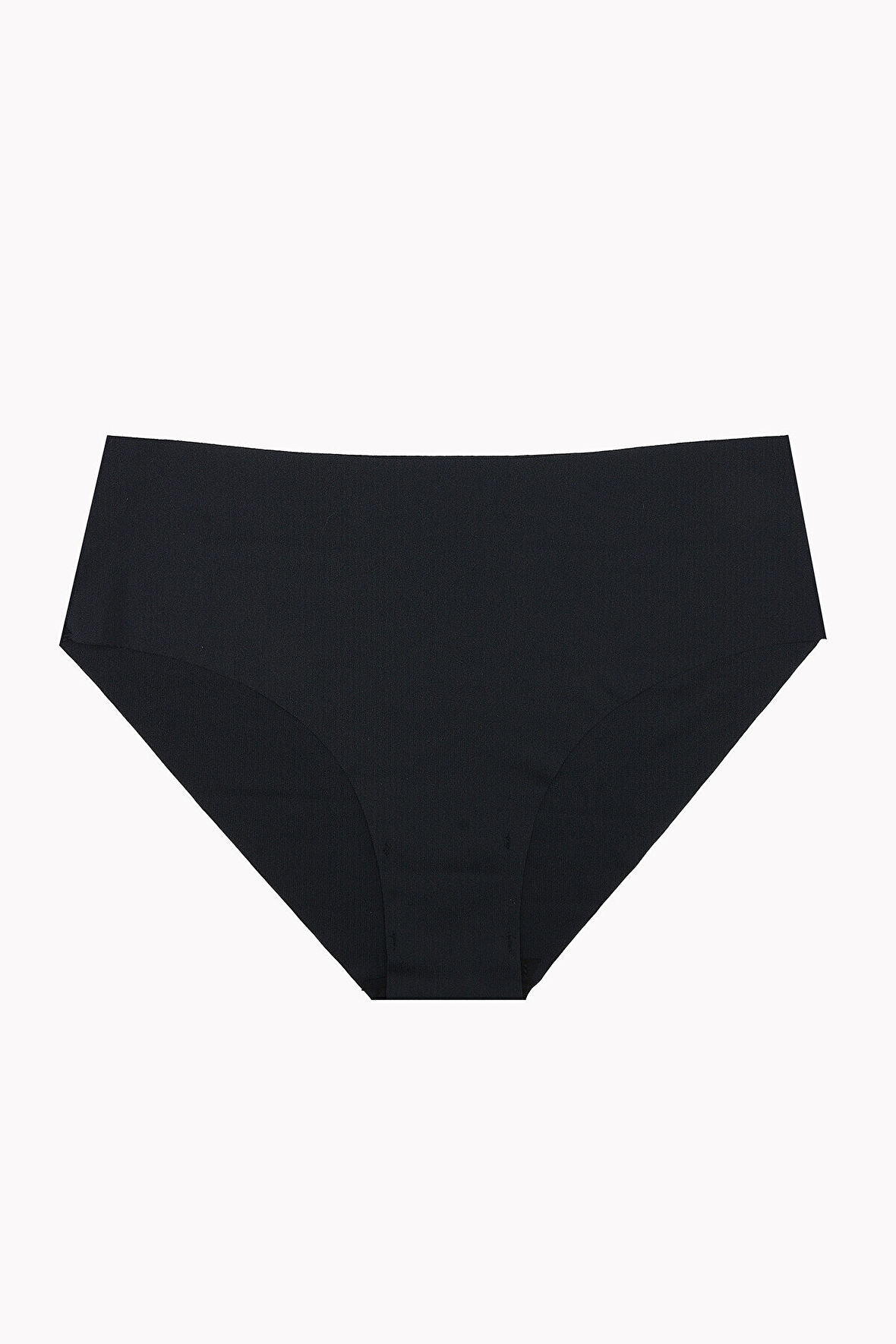 Siyah Lazer Kesim İz Yapmaz Yüksek Bel Külot