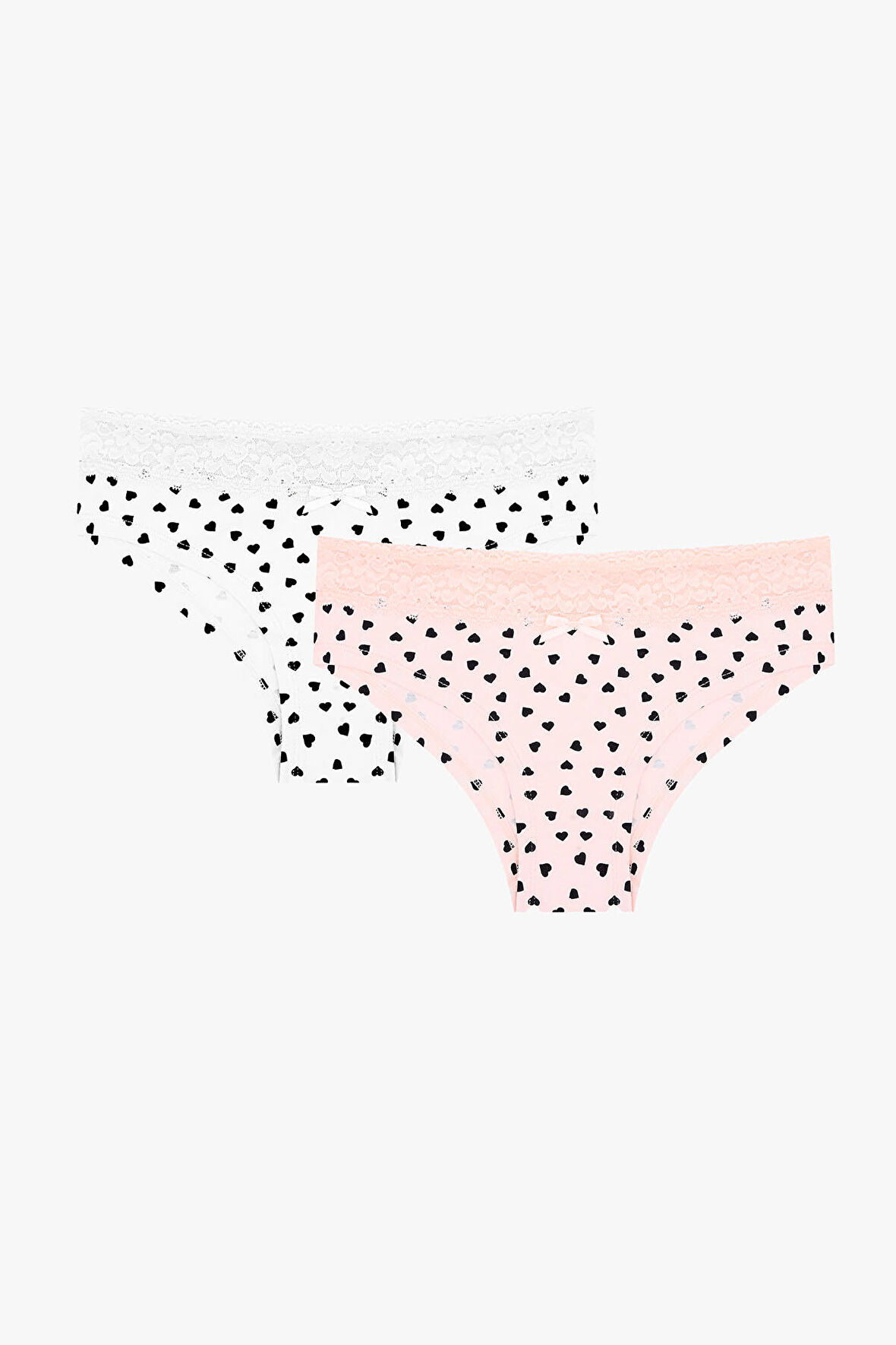 Renkli Beli Dantelli 2li Hipster Külot