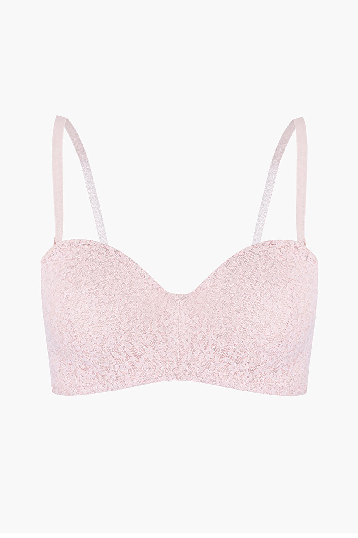 Pembe Nirvana Desteksiz Straplez Tek Sütyen