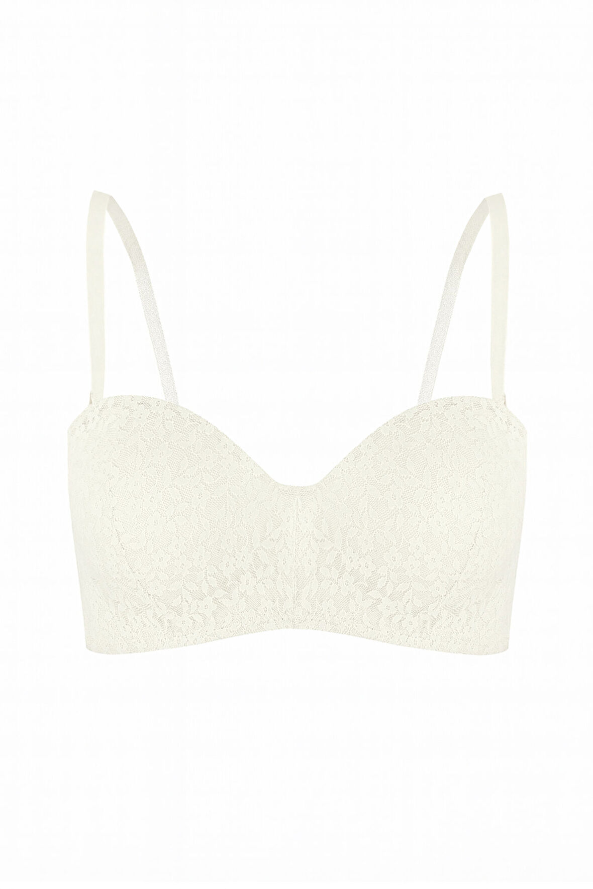 Ekru Nirvana Desteksiz Straplez Tek Sütyen