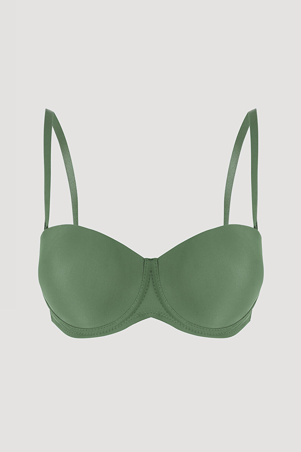 Haki Latina Destekli Straplez Sütyen