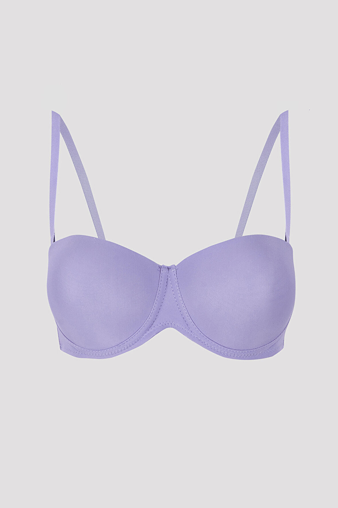 Lila Latina Destekli Straplez Sütyen