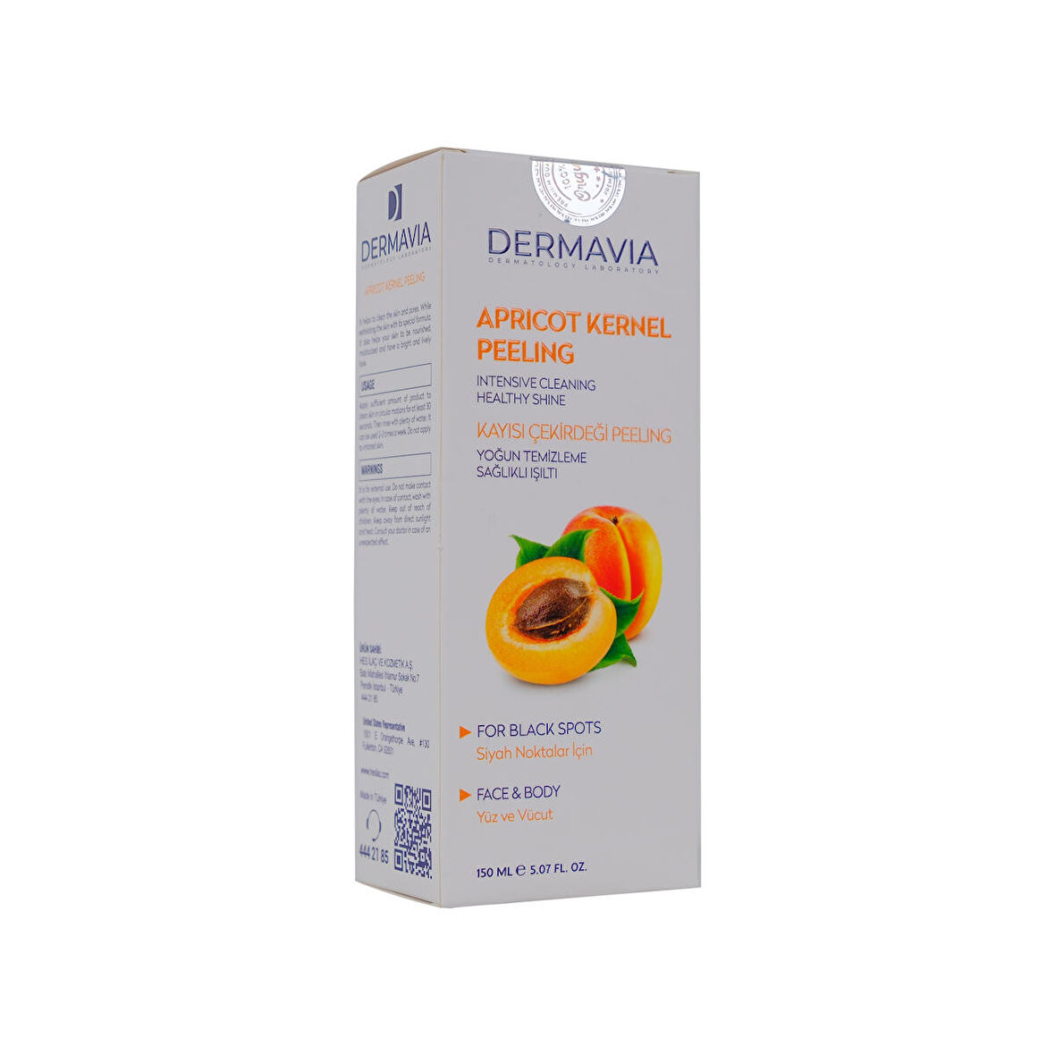 Siyah Noktalar İçin Yüz & Vücut Kayısı Çekirdiği Peeling Yoğun Temizleme 150 ml