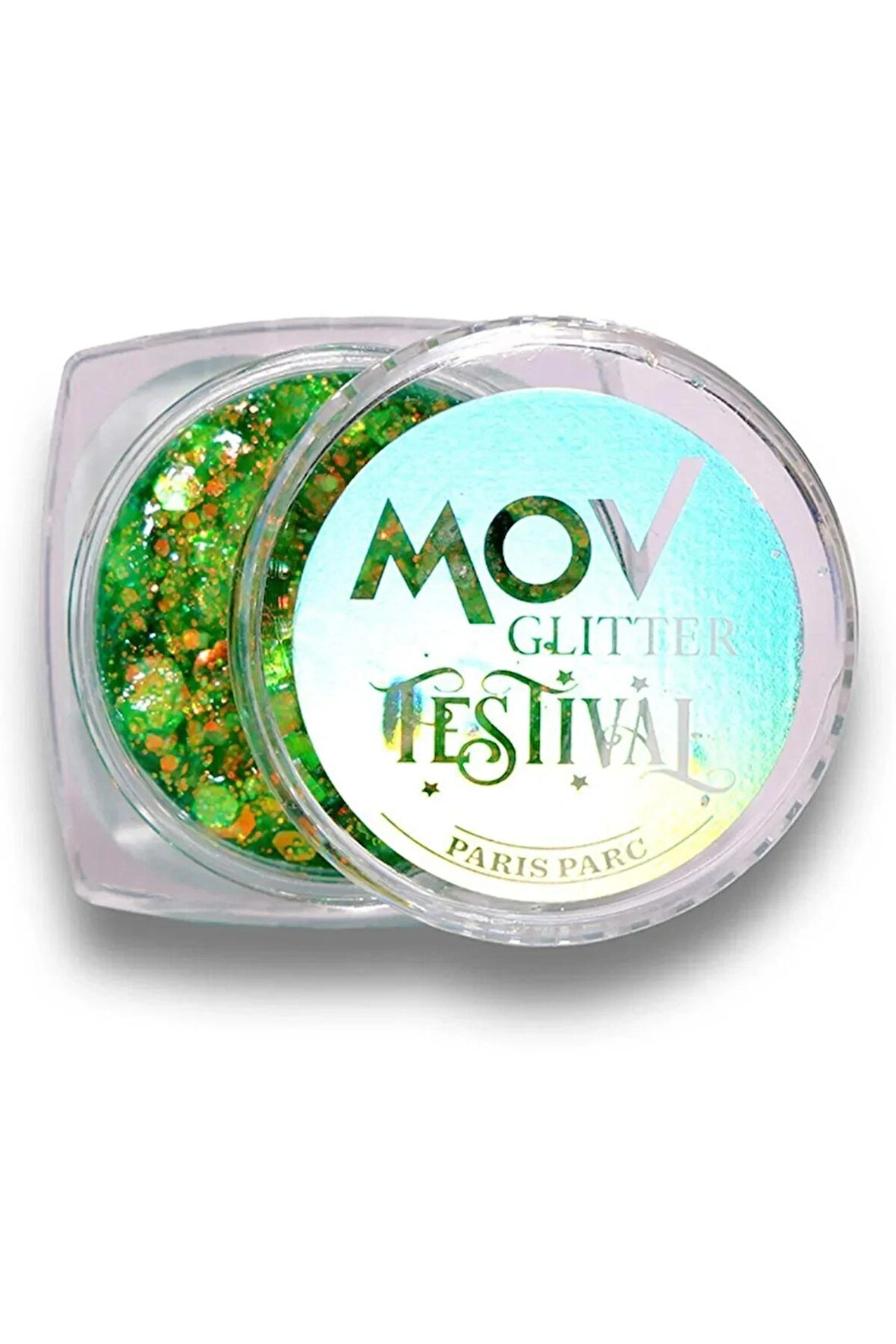 MOV Krem Glitter Festival No:5 Paris Parc – Işıltılı Yeşil-Altın Krem Gliter – Yüz & Vücut Parlaklığı