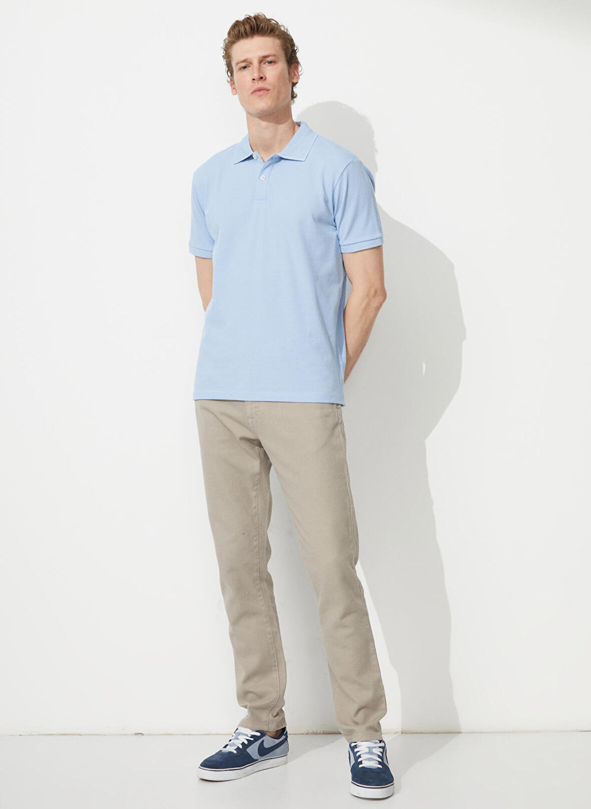 Altınyıldız Classics Açık Mavi Erkek Polo T-Shirt 4A9000000001