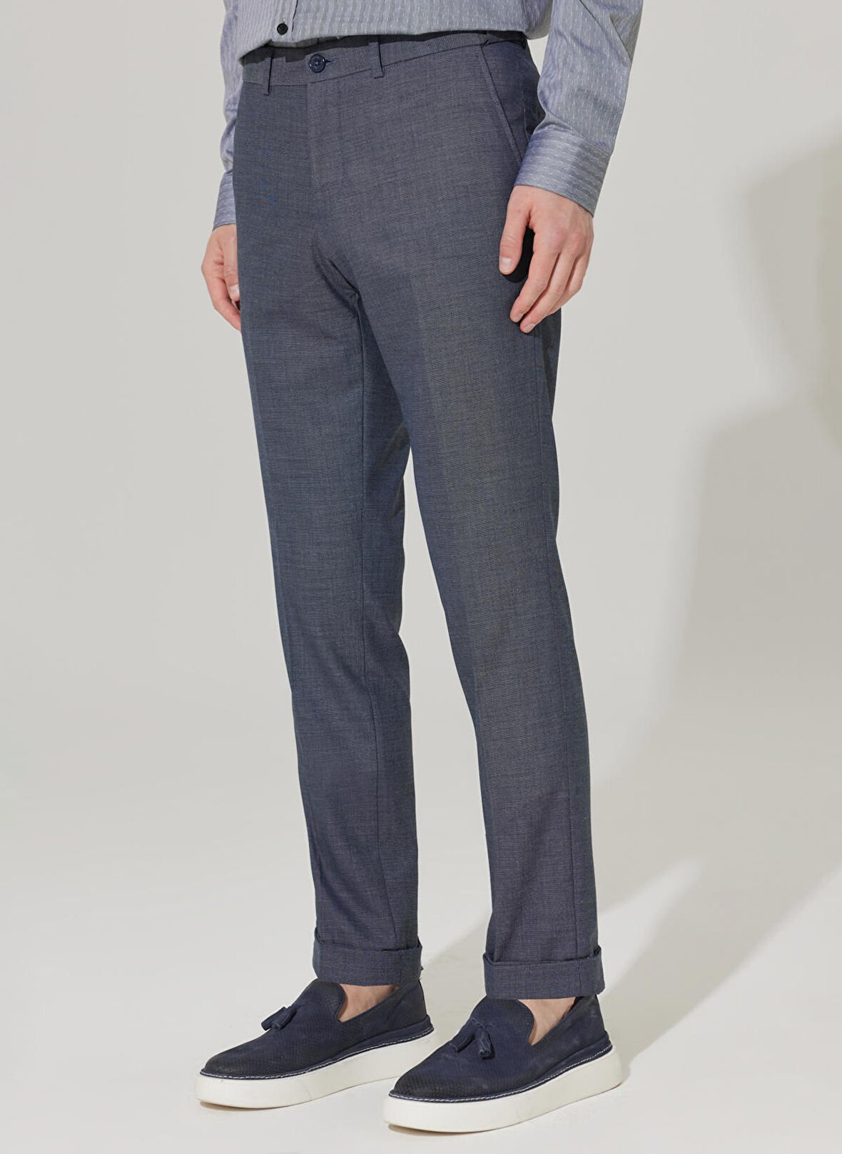 Altınyıldız Classics Normal Bel Dar Paça Slim Fit Lacivert Erkek Pantolon 4A0123200063