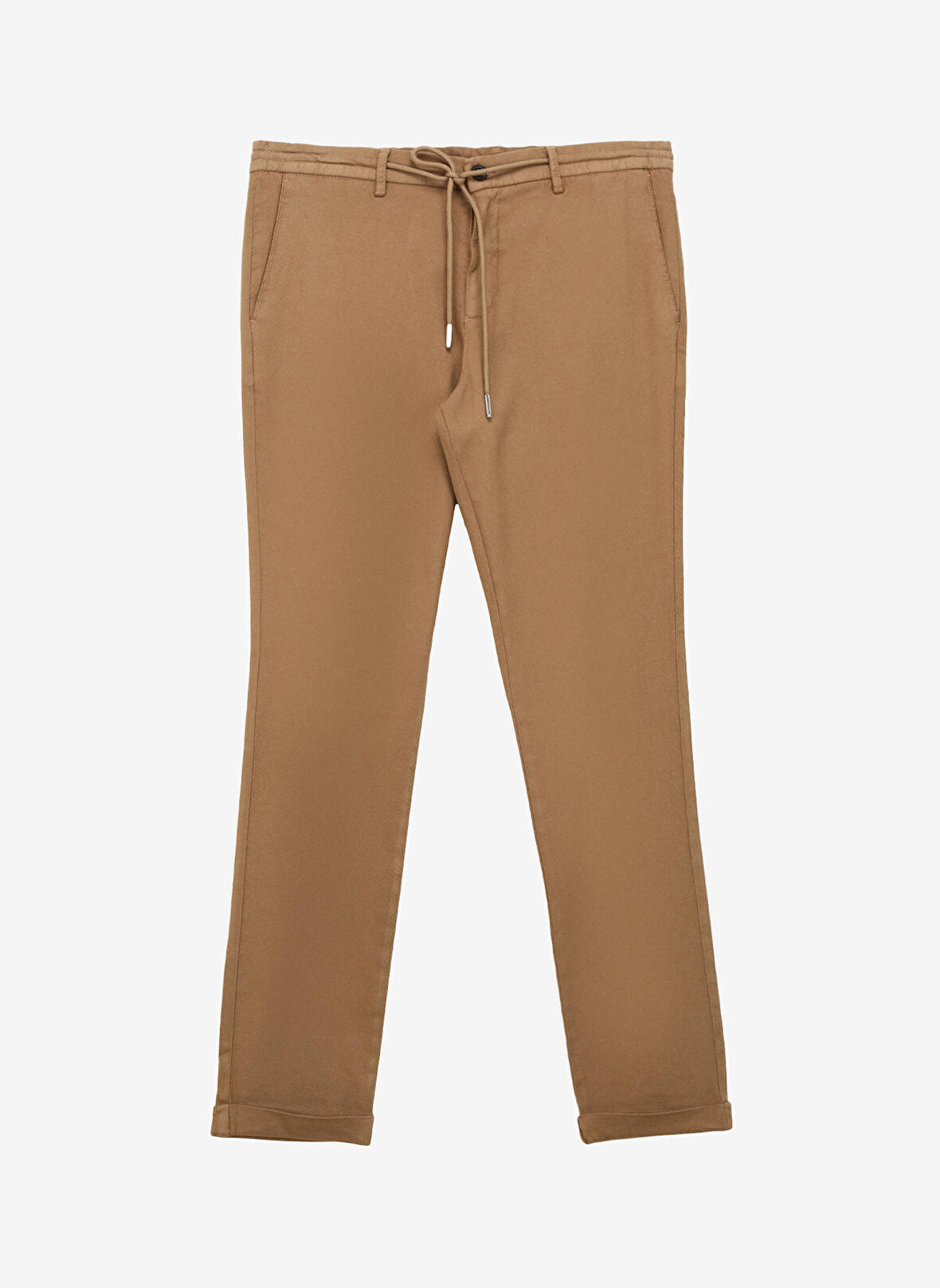 Normal Bel Dar Paça Slim Fit Vizon Erkek Pantolon 4C0124100013
