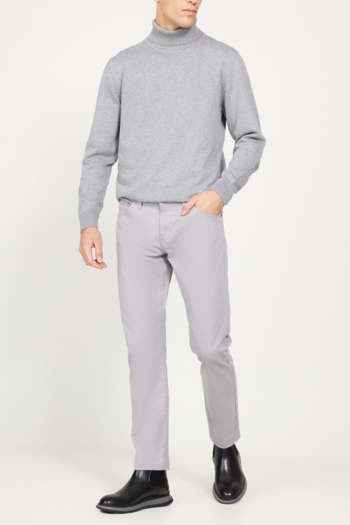 Slim Fit Dar Kesim 5 Cep Pamuklu Esnek Pantolon