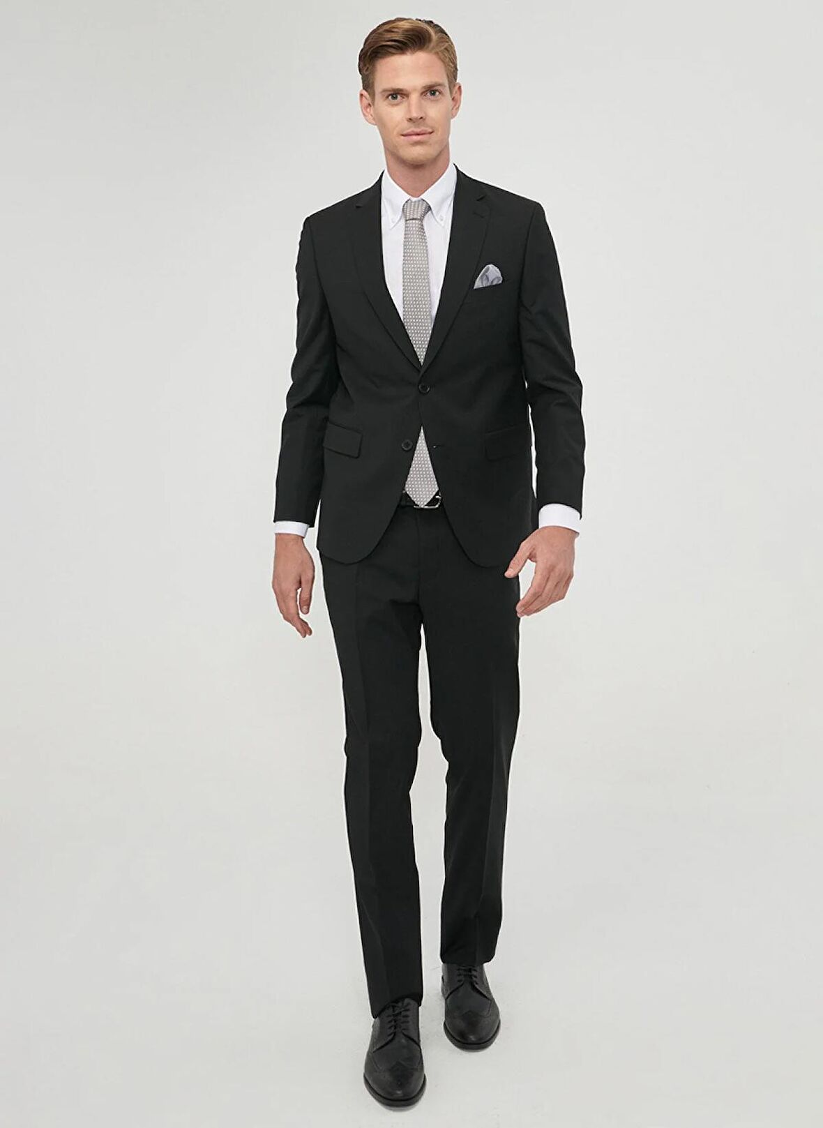 Normal Bel Regular Fit Siyah Erkek Takım Elbise 4A3010000007