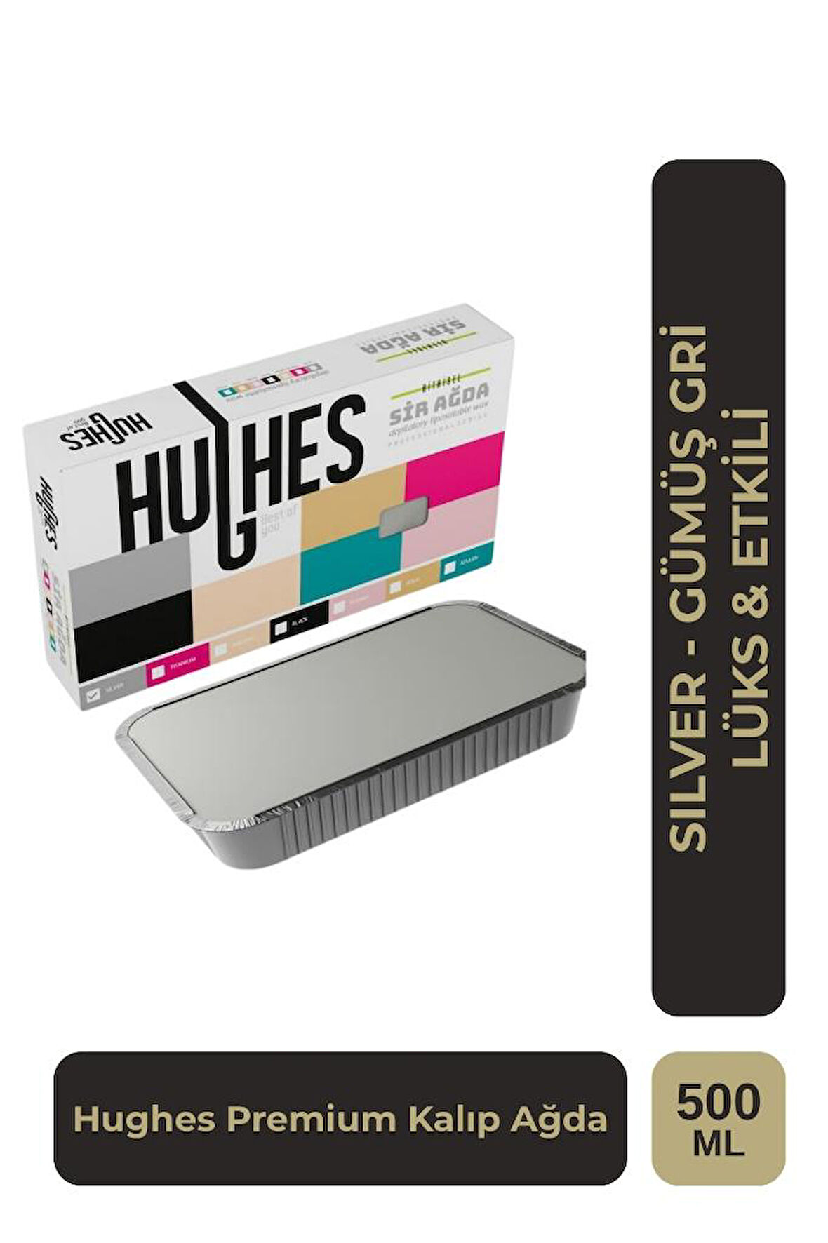 Hughes Profesyonel Kalıp Ağda 500 Ml Silver Gümüş