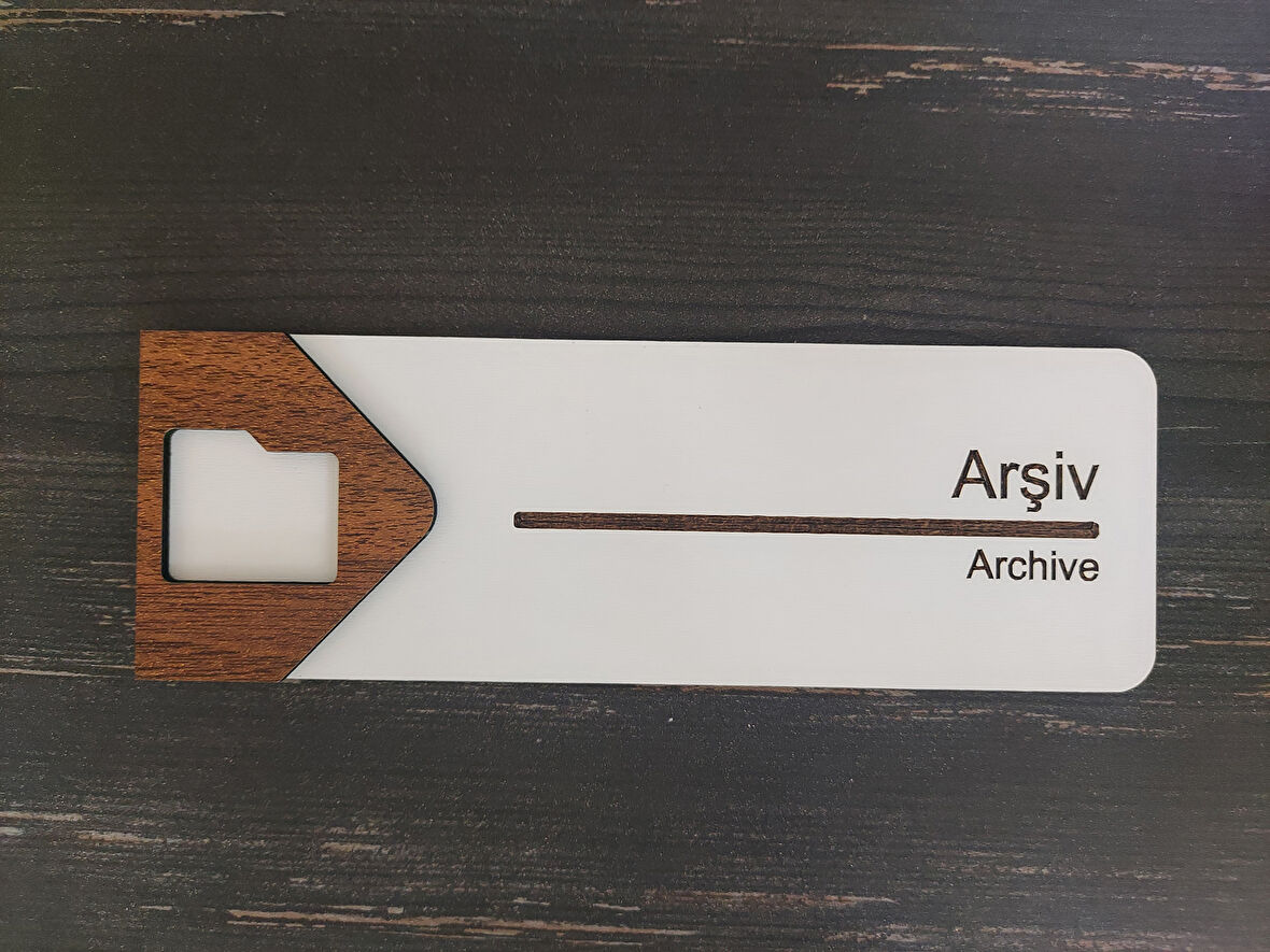 Lucena Arşiv Ofis Oda Kapı İsimliği Yönlendirme Tabelası Levhası Kişiselleştirilebilir