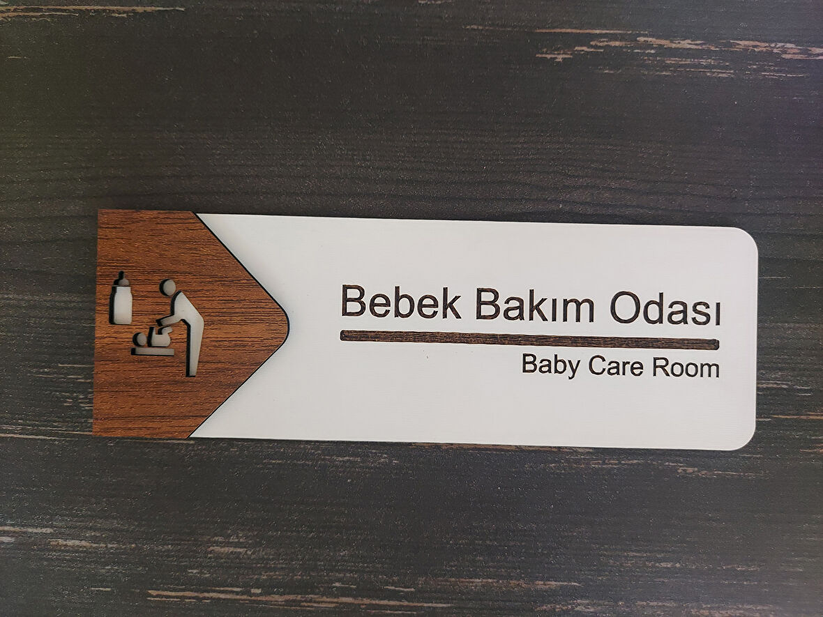 Lucena Bebek Bakım Odası Ofis Oda Kapı İsimliği Yönlendirme Tabelası Levhası Kişiselleştirilebilir