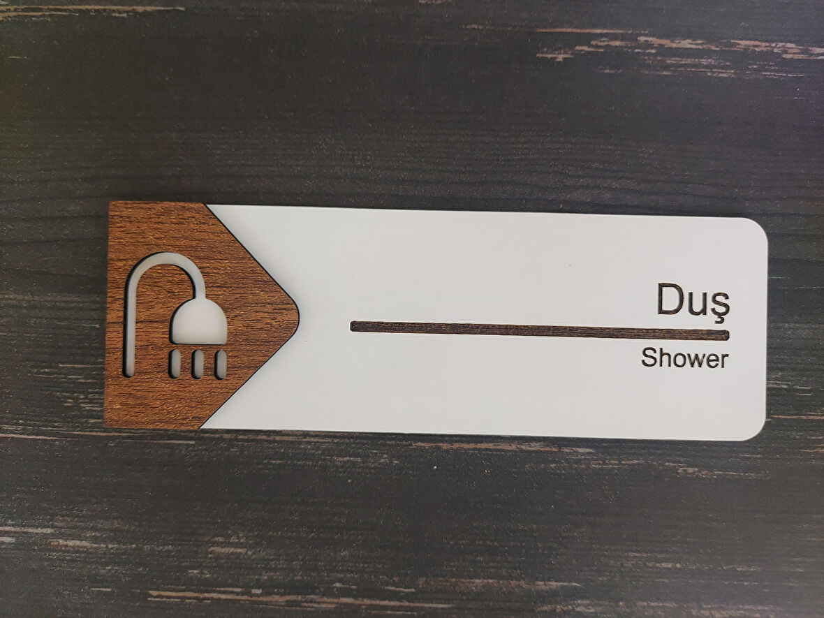 Lucena Duş Ofis Oda Kapı İsimliği Yönlendirme Tabelası Levhası Kişiselleştirilebilir