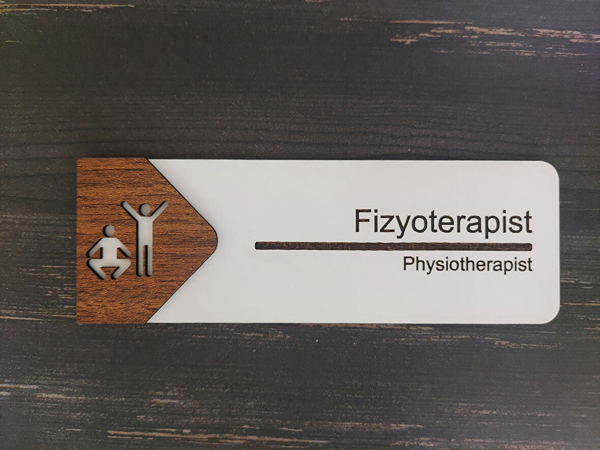 Lucena Fizyoterapist Ofis Oda Kapı İsimliği Yönlendirme Tabelası Levhası Kişiselleştirilebilir