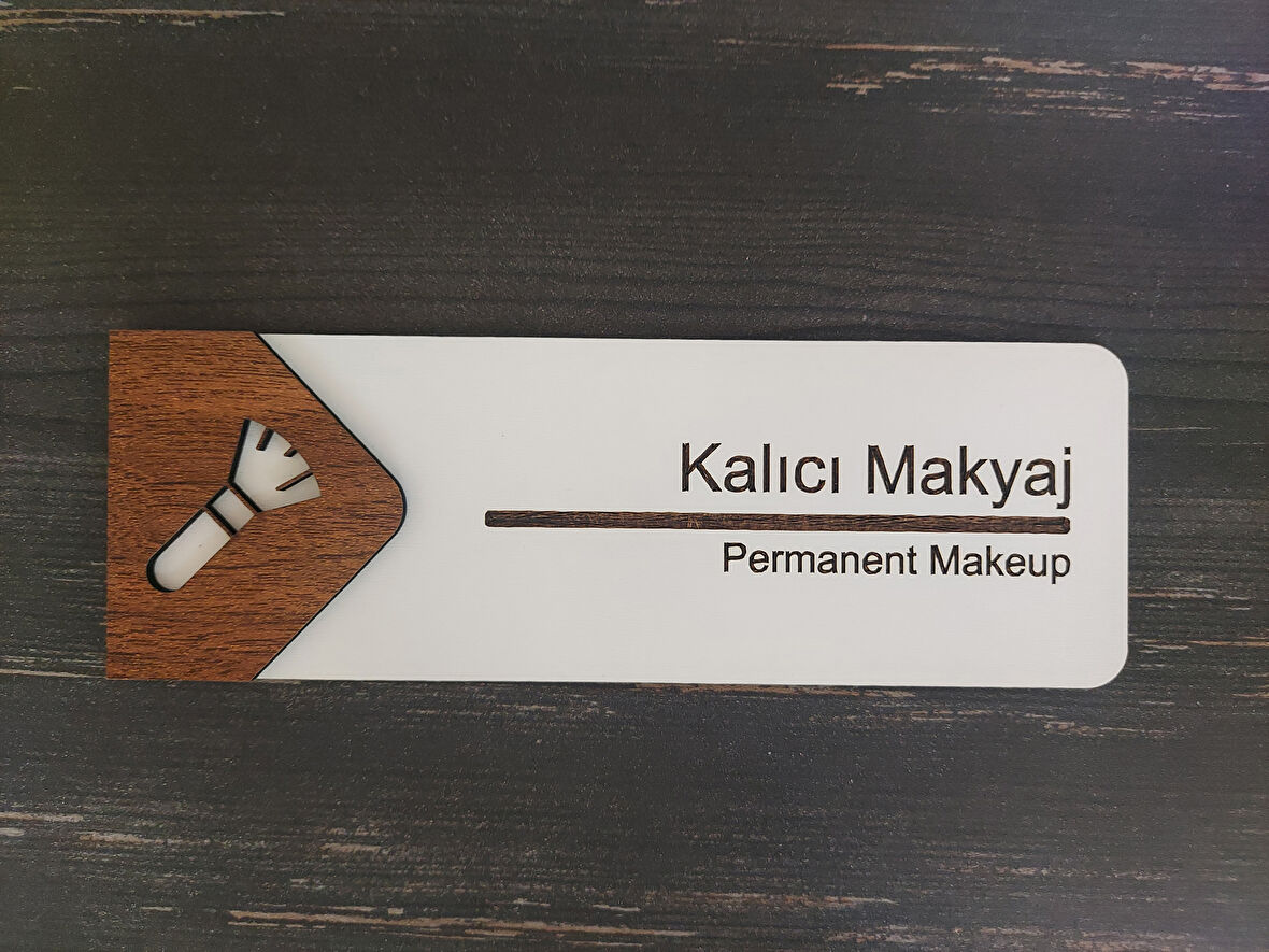 Lucena Kalıcı Makyaj Ofis Oda Kapı İsimliği Yönlendirme Tabelası Levhası Kişiselleştirilebilir