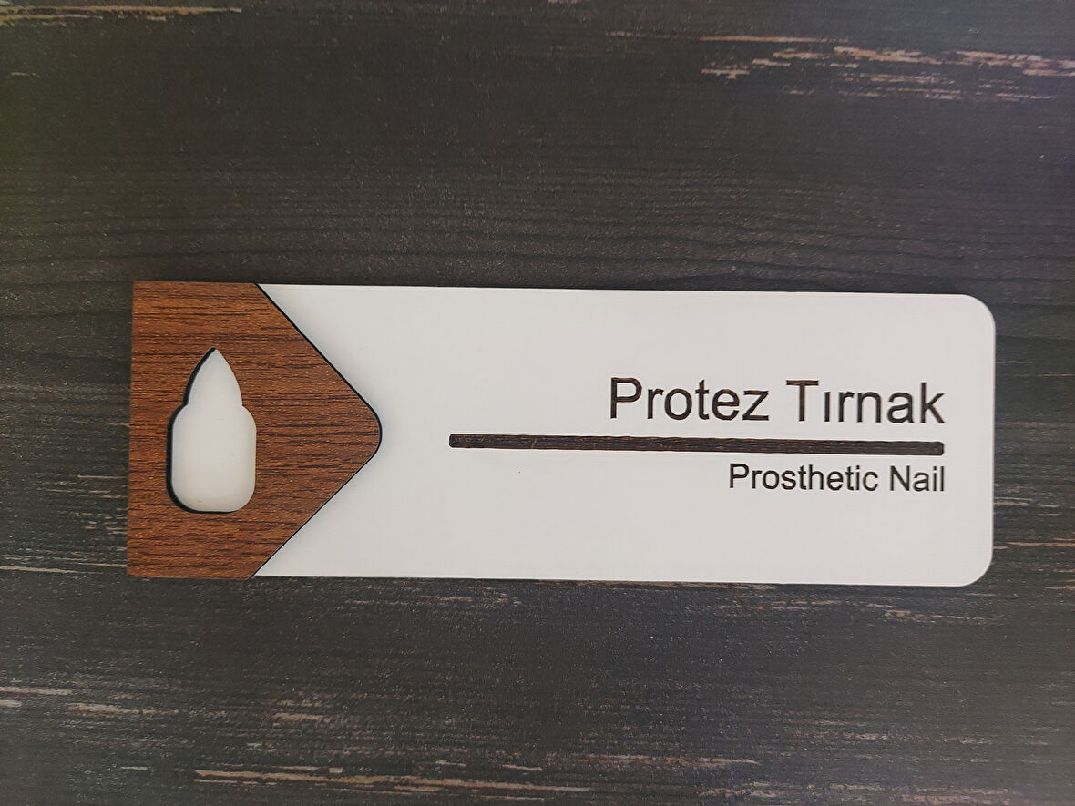 Lucena Protez Tırnak Ofis Oda Kapı İsimliği Yönlendirme Tabelası Levhası Kişiselleştirilebilir