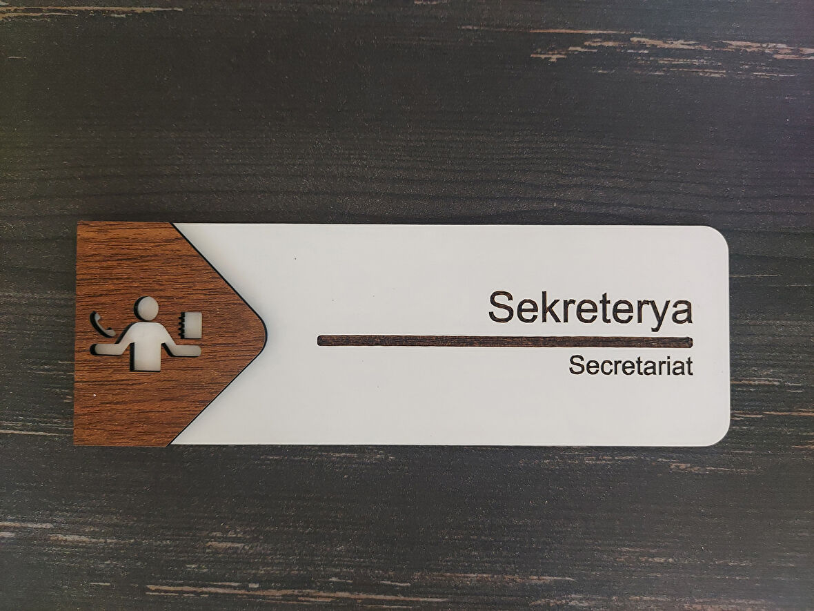 Lucena Sekreterya Ofis Oda Kapı İsimliği Yönlendirme Tabelası Levhası Kişiselleştirilebilir