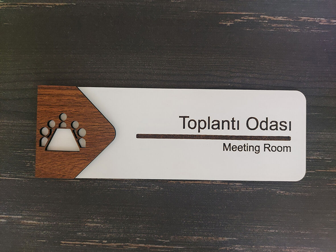 Lucena Toplantı Odası Ofis Oda Kapı İsimliği Yönlendirme Tabelası Levhası Kişiselleştirilebilir