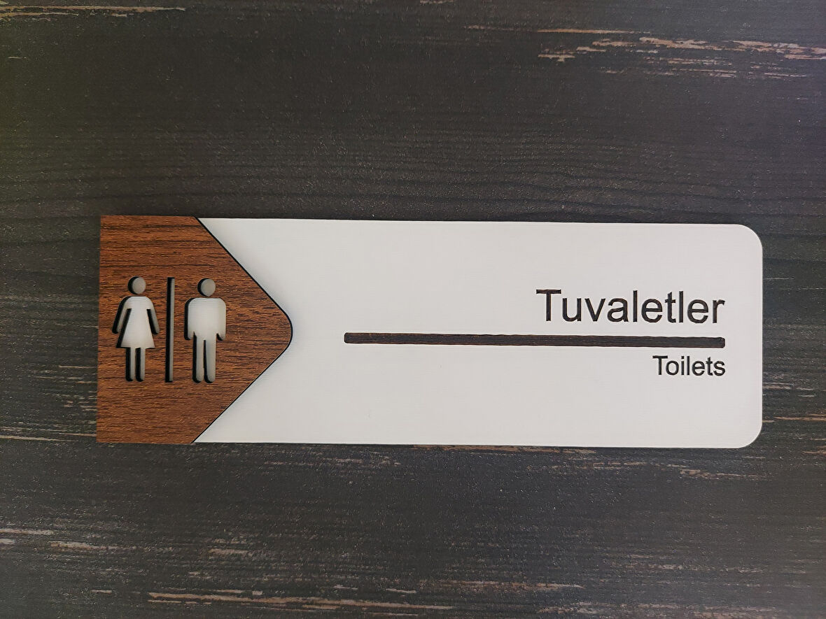 Lucena Tuvaletler Ofis Oda Kapı İsimliği Yönlendirme Tabelası Levhası Kişiselleştirilebilir