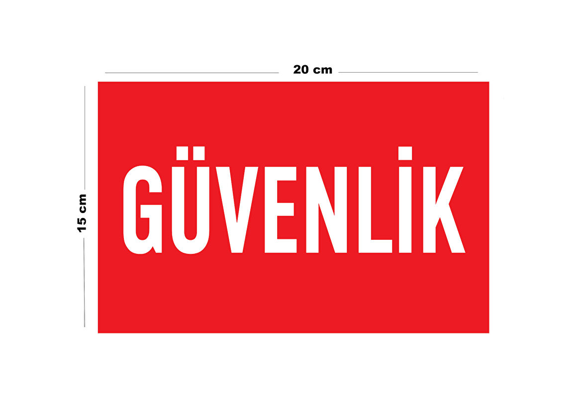 Lucena Metal Güvenlik 15 Cm x 20 Cm Uyarı Levhası Yönlendirme Tabelası