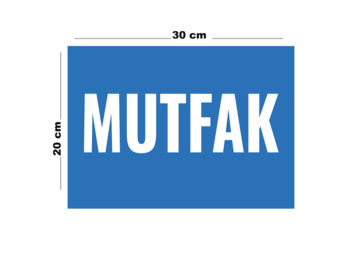 Metal Mutfak 20cm x 30cm A4 Büyüklüğünde Uyarı Levhası Yönlendirme Tabelası