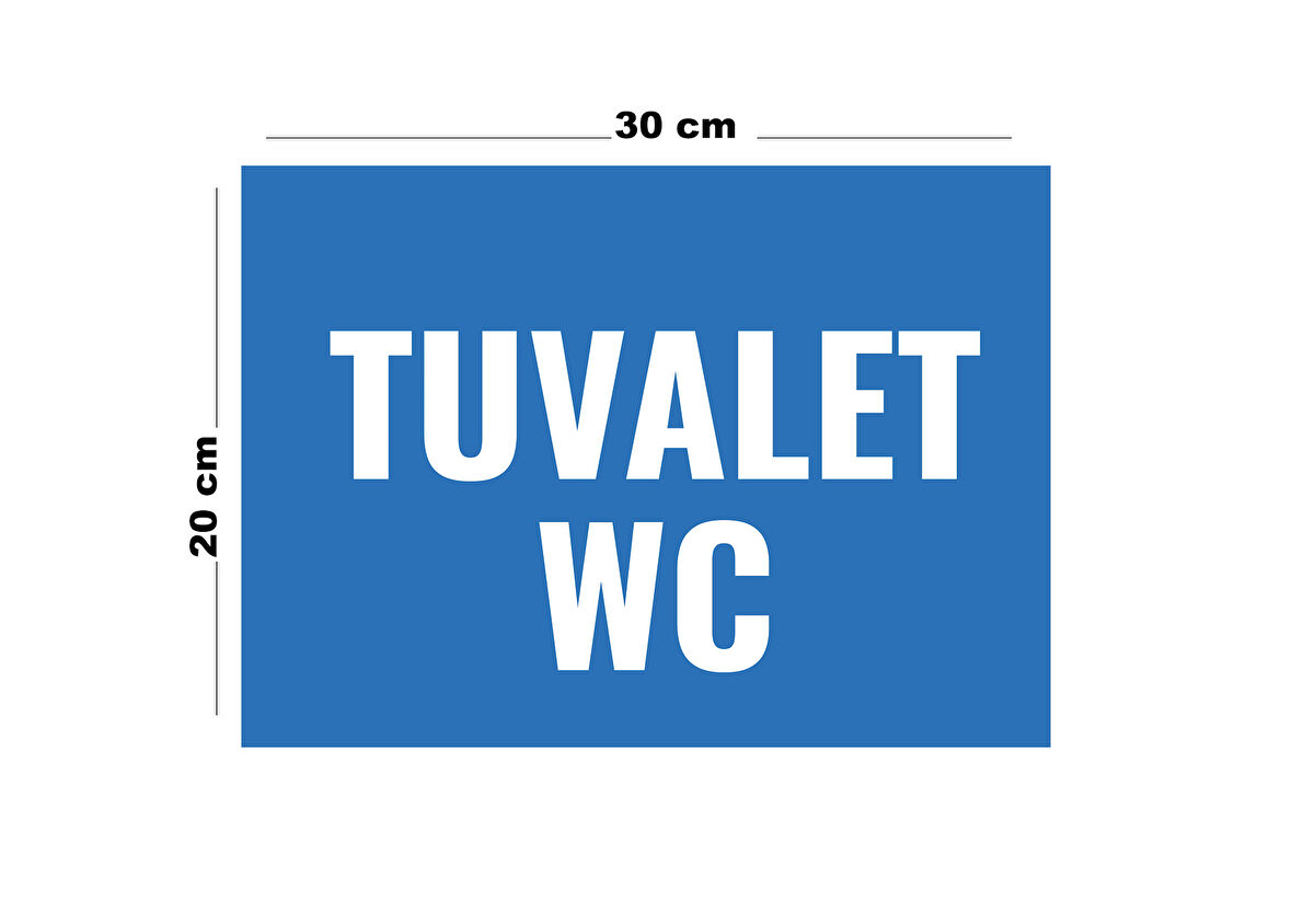 Metal Tuvalet Wc 20cm x 30cm A4 Büyüklüğünde Uyarı Levhası Yönlendirme Tabelası