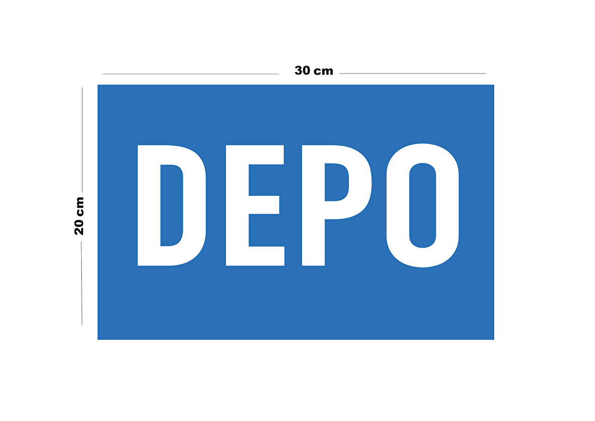 Metal Depo 20cm x 30cm A4 Büyüklüğünde Uyarı Levhası Yönlendirme Tabelası