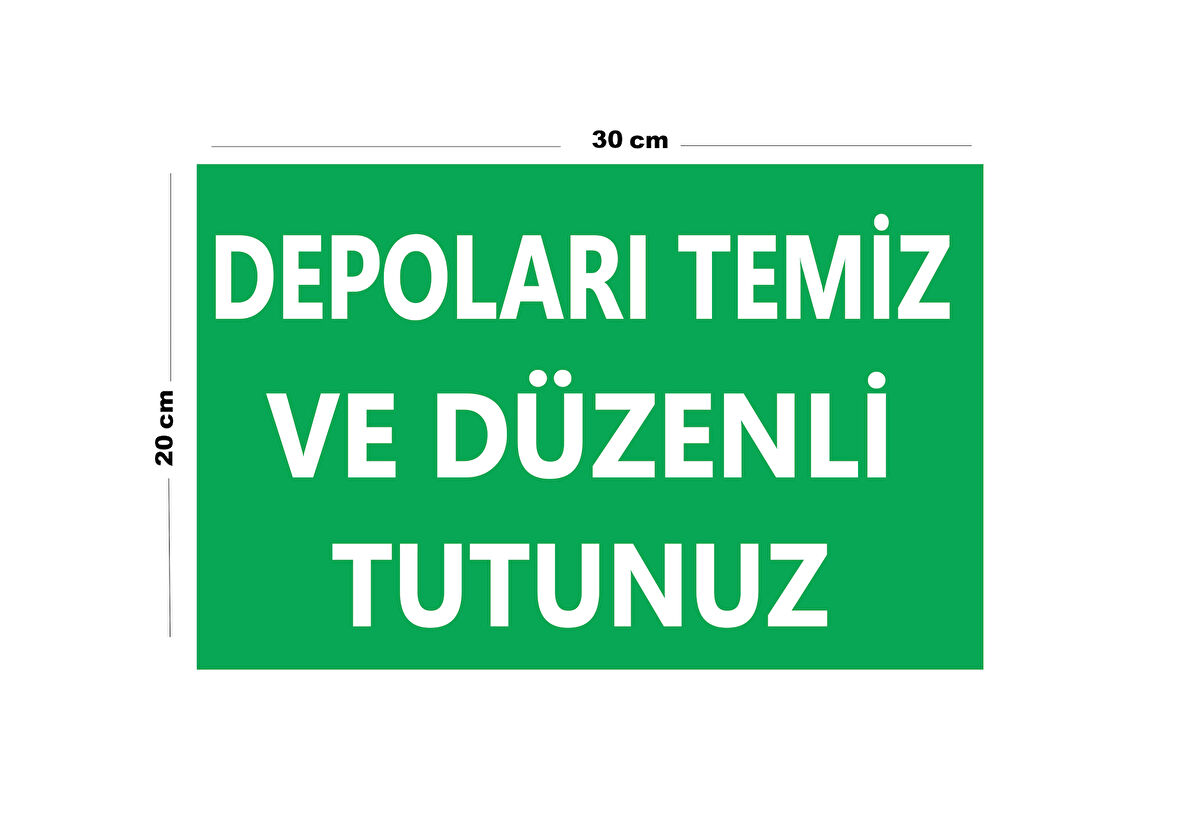 Metal Dolapları Temiz Ve Düzenli Tutunuz 20cm x 30cm A4 Büyüklüğünde Uyarı Levhası Yönlendirme