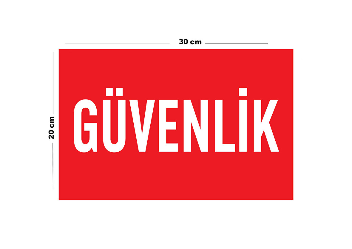 Metal Güvenlik 20cm x 30cm A4 Büyüklüğünde Uyarı Levhası Yönlendirme Tabelası