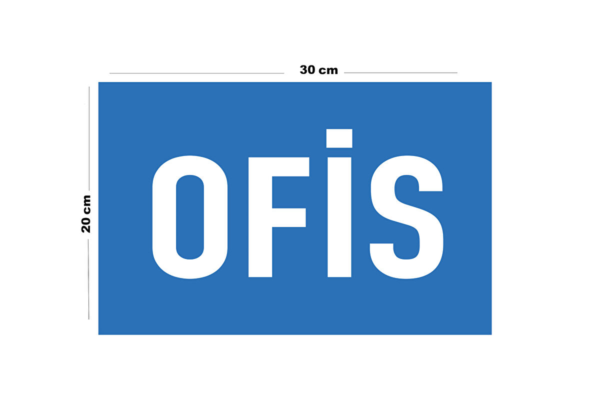 Metal Ofis 20cm x 30cm A4 Büyüklüğünde Uyarı Levhası Yönlendirme Tabelası