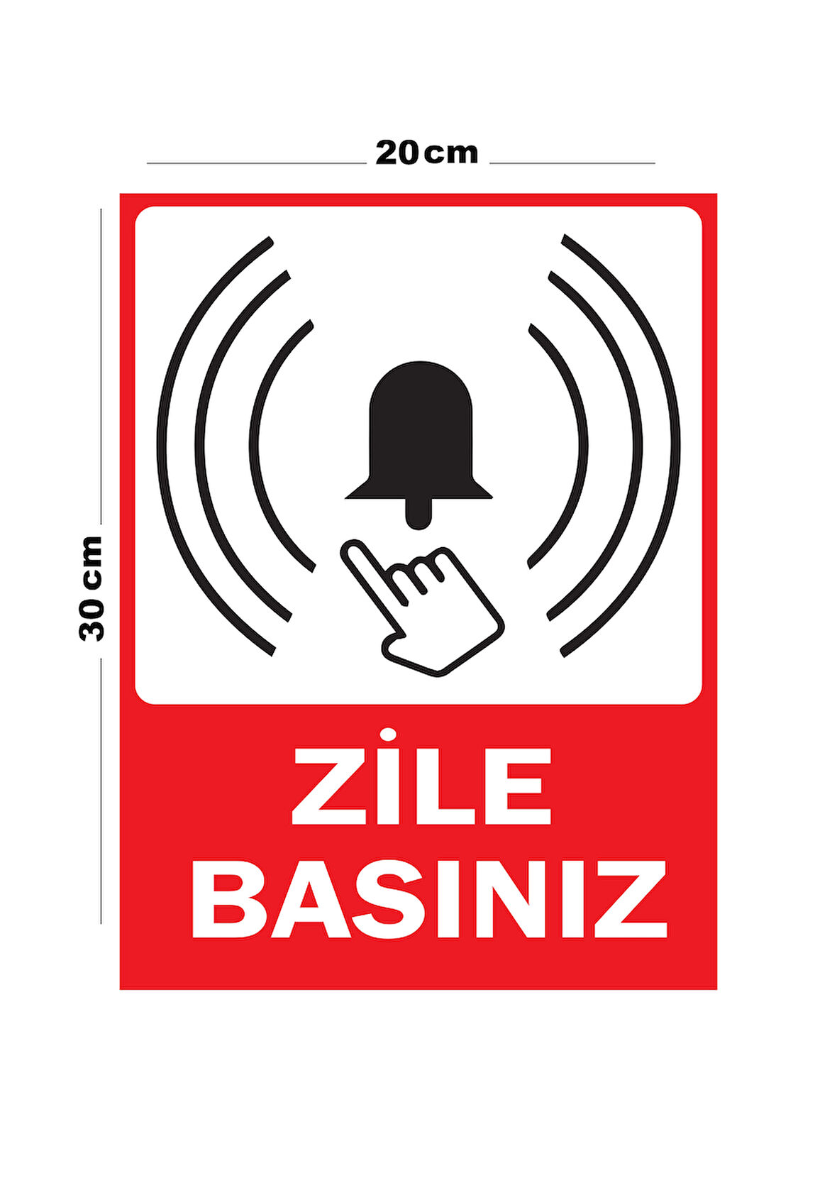 Metal Zile Basınız 20cm x 30cm A4 Büyüklüğünde Uyarı Levhası Yönlendirme Tabelası