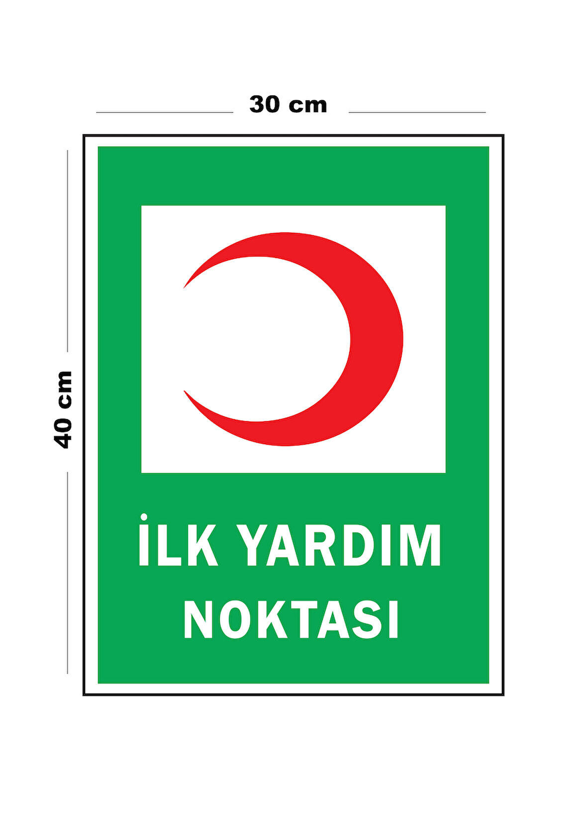 Metal İlk Yardım Noktası 30 cm x 40 cm A3 Büyüklüğünde Uyarı Levhası Yönlendirme Tabelası