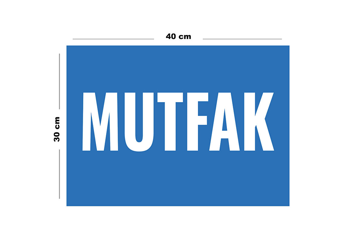 Metal Mutfak 30 cm x 40 cm A3 Büyüklüğünde Uyarı Levhası Yönlendirme Tabelası