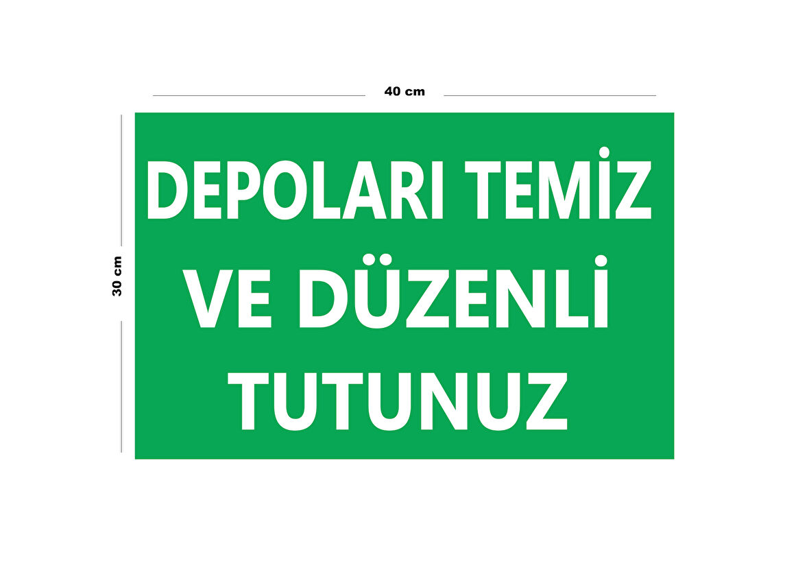 Metal Dolapları Temiz Ve Düzenli Tutunuz 30 cm x 40 cm A3 Büyüklüğünde Uyarı Levhası Yönlendirme