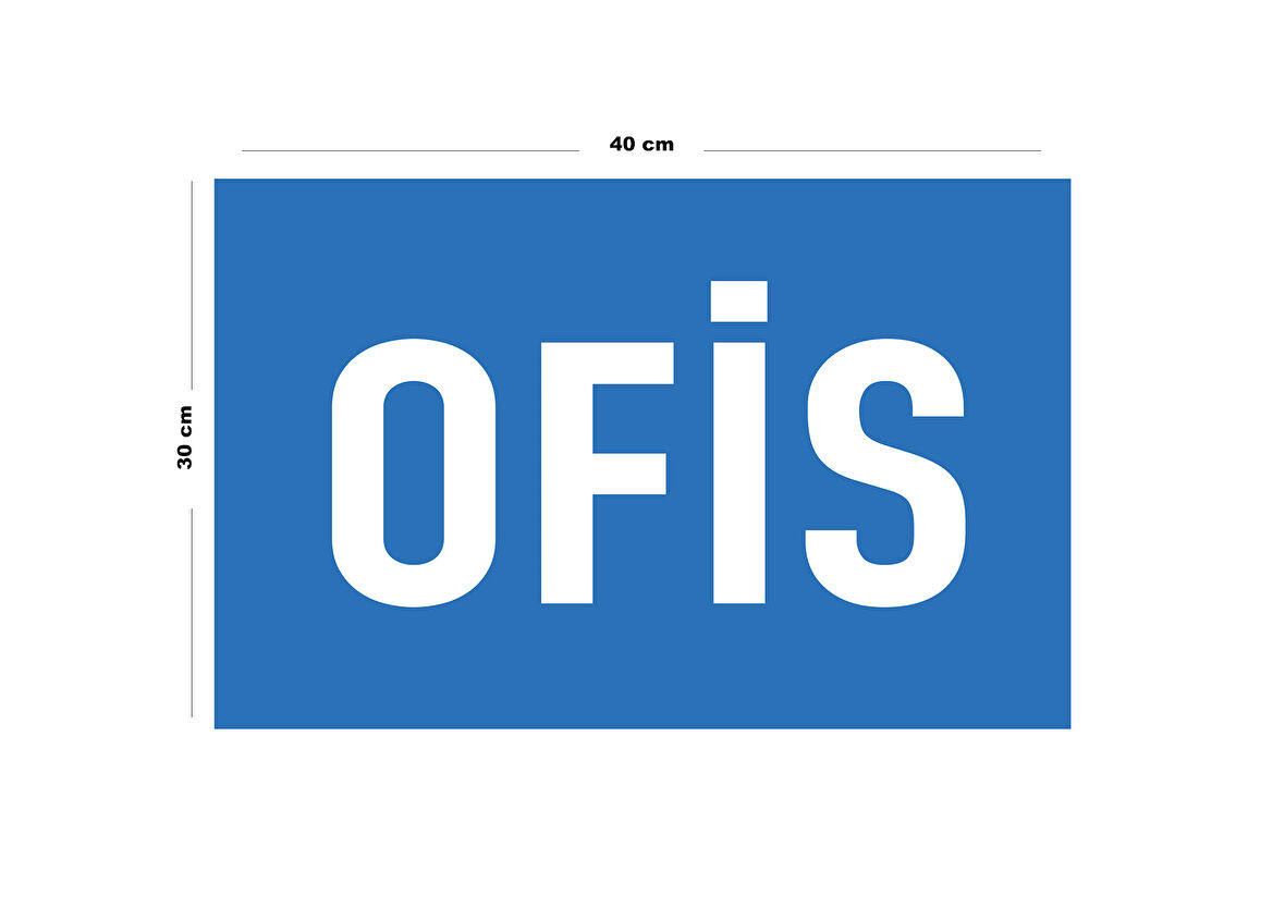 Metal Ofis 30 cm x 40 cm A3 Büyüklüğünde Uyarı Levhası Yönlendirme Tabelası