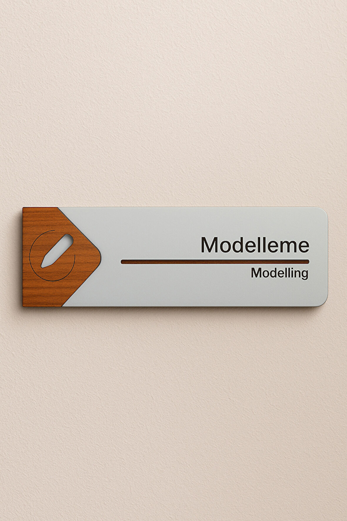 Modelleme Ofis Oda Kapı İsimliği Yönlendirme Tabelası Levhası Kişiselleştirilebilir