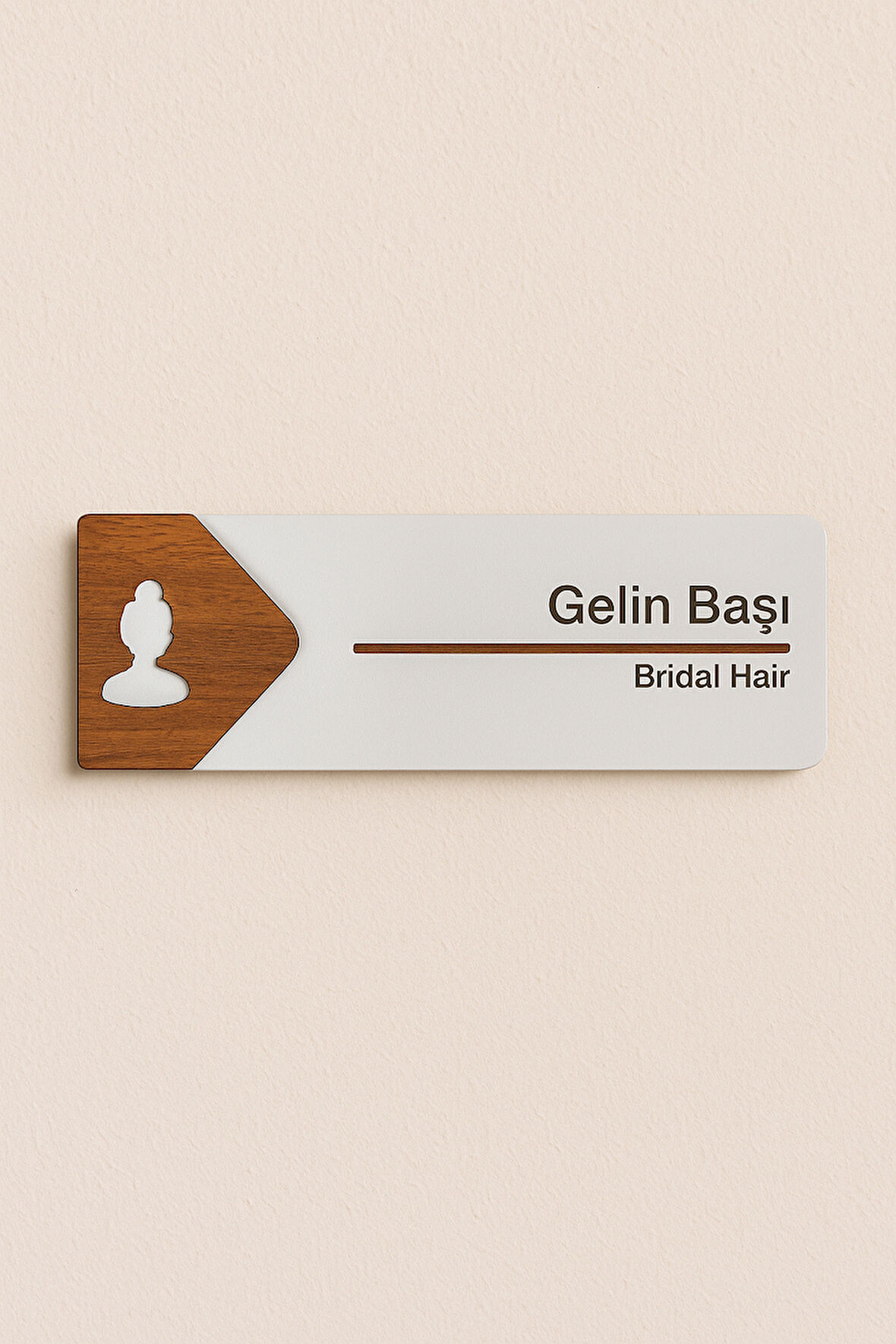 Gelin Başı Ofis Oda Kapı İsimliği Yönlendirme Tabelası Levhası Kişiselleştirilebilir