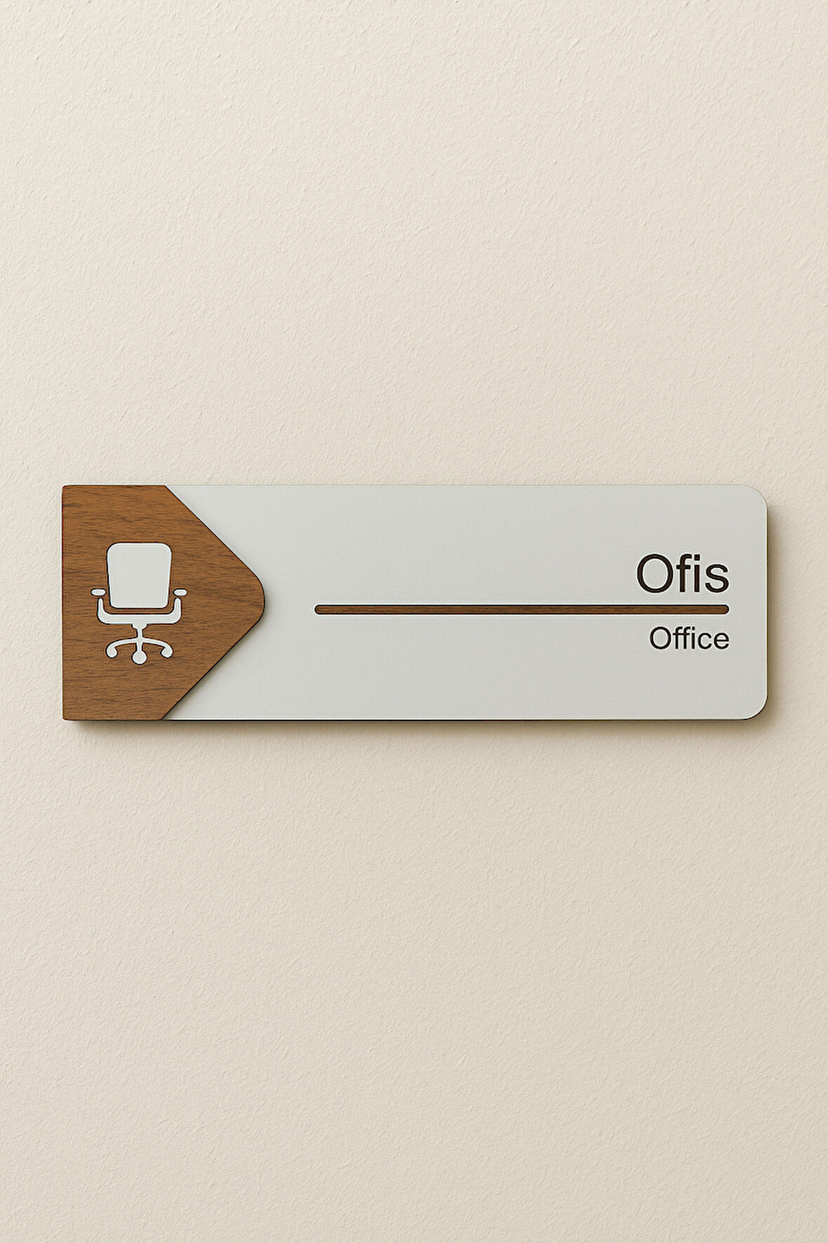 Ofis Ofis Oda Kapı İsimliği Yönlendirme Tabelası Levhası Kişiselleştirilebilir