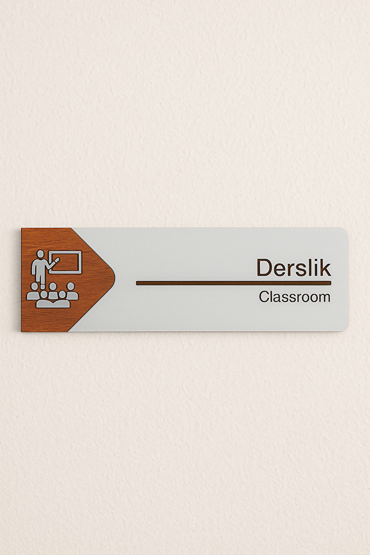 Derslik Ofis Oda Kapı İsimliği Yönlendirme Tabelası Levhası Kişiselleştirilebilir