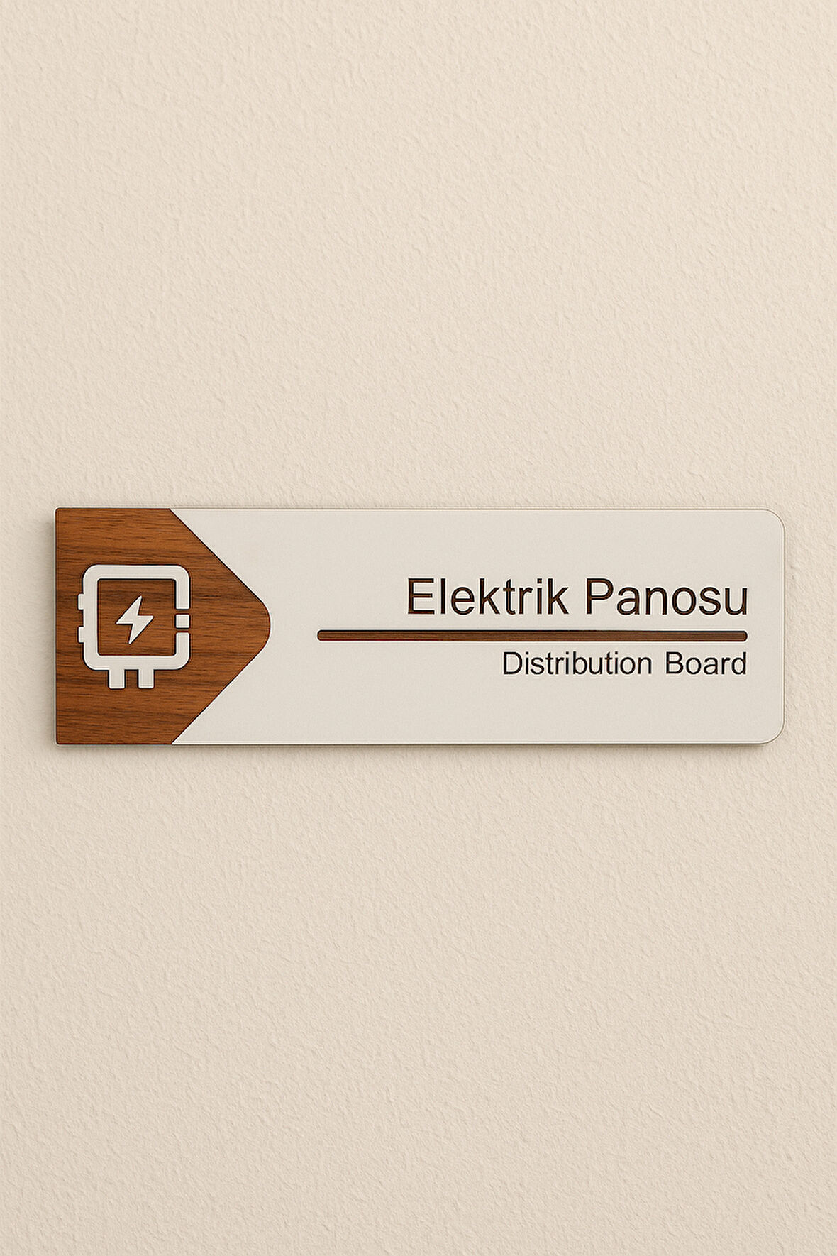 Elektrik Panosu Ofis Oda Kapı İsimliği Yönlendirme Tabelası Levhası Kişiselleştirilebilir